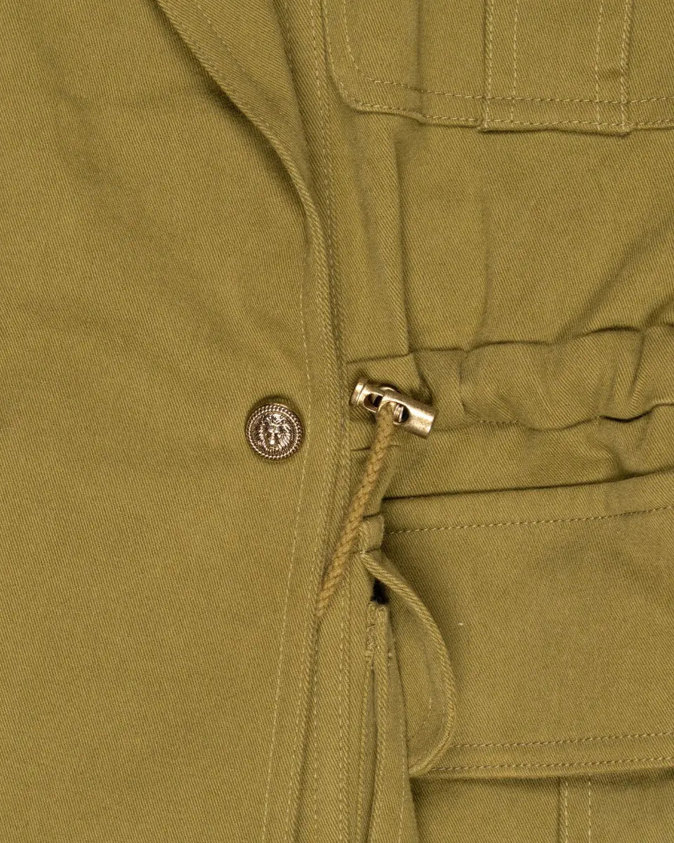 Balmain military vest khaki jacket