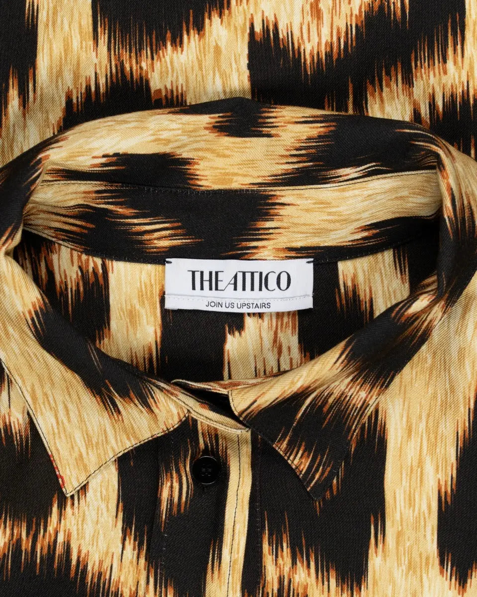 The Attico Margot leopard mini dress