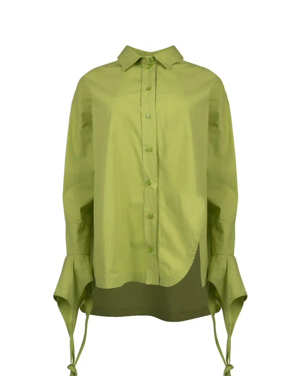 The Attico Silvya poplin mini button-up dress
