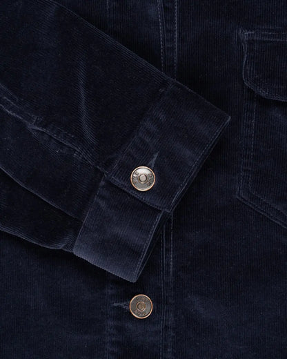The Row Lafayette corduroy navy trucker jacket The Row