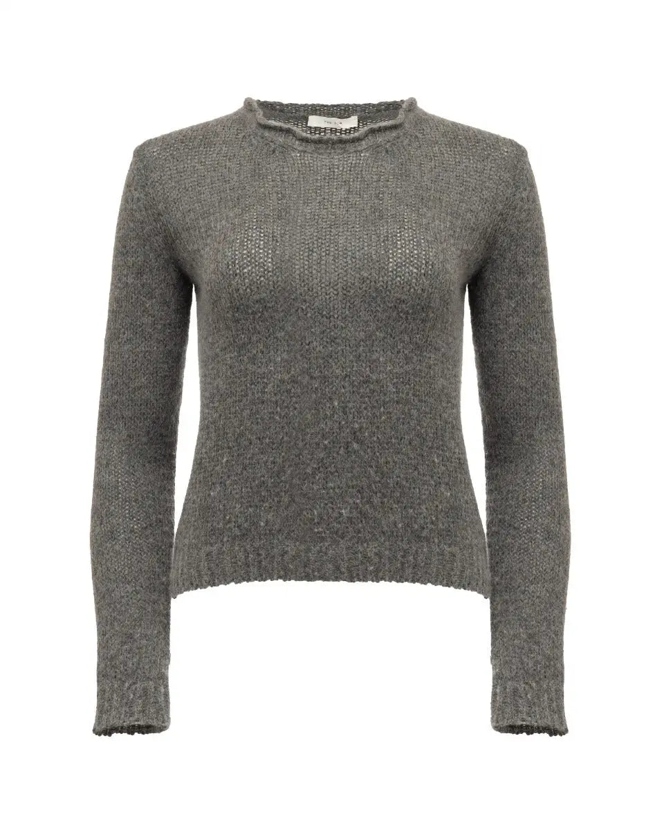 The Row szary kaszmirowy dzianinowy sweter