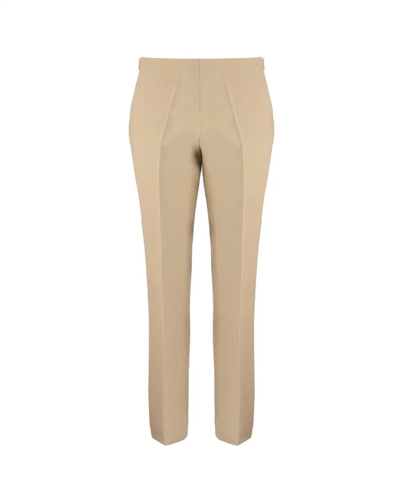 The Row low-waisted beige wool blend pants The Row