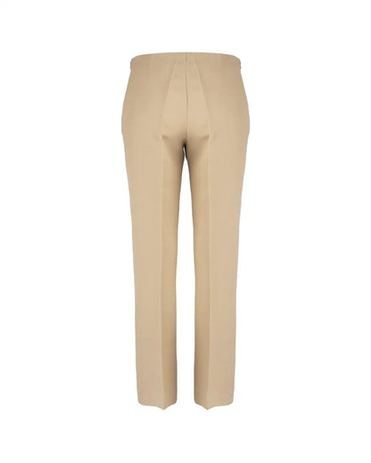 The Row low-waisted beige wool blend pants The Row