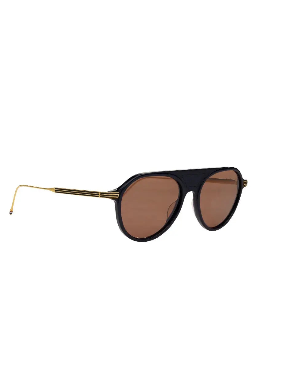 Thom Browne New York TB-809-C-NVY-GLD aviator sunglasses