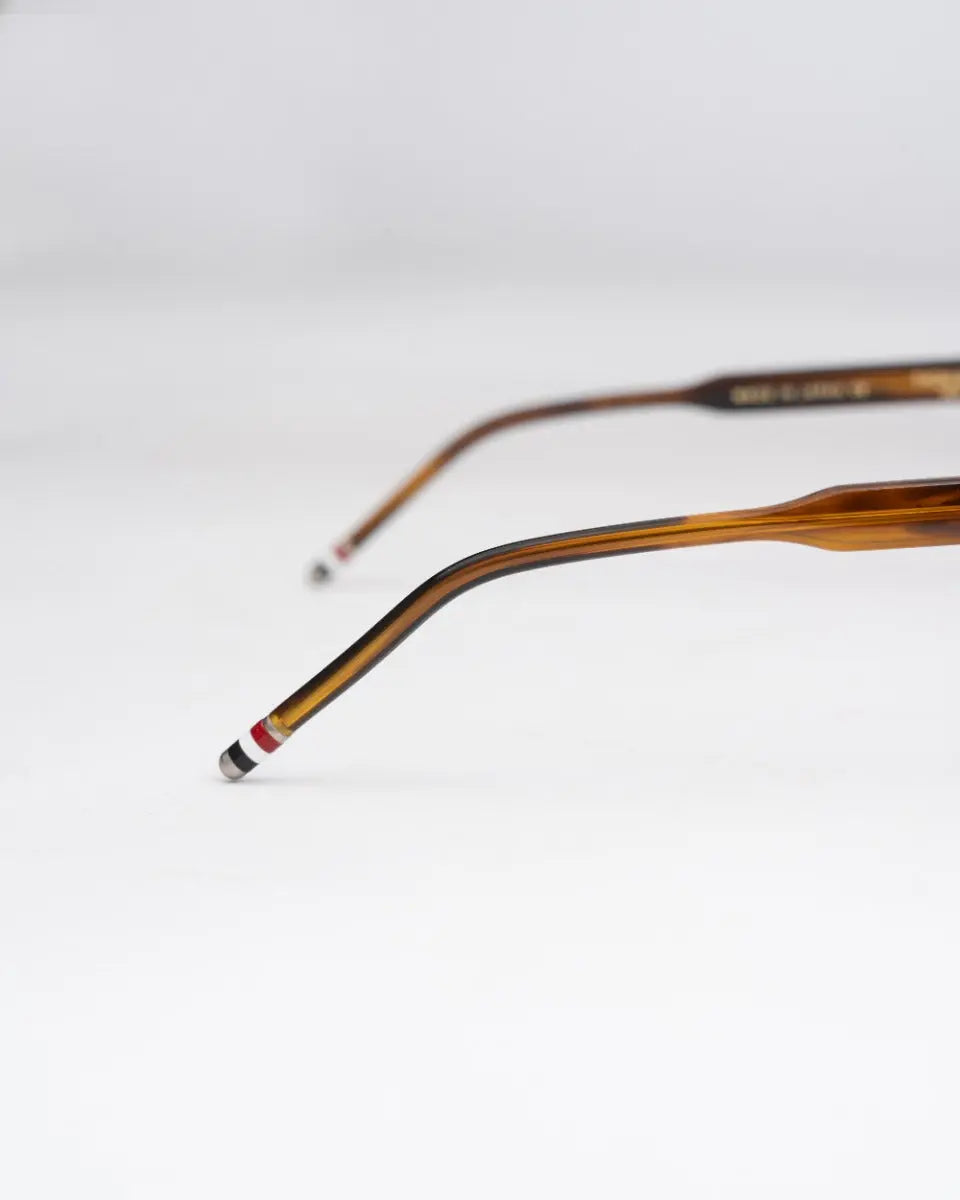 Thom Browne wallnut gold frame sunglasses