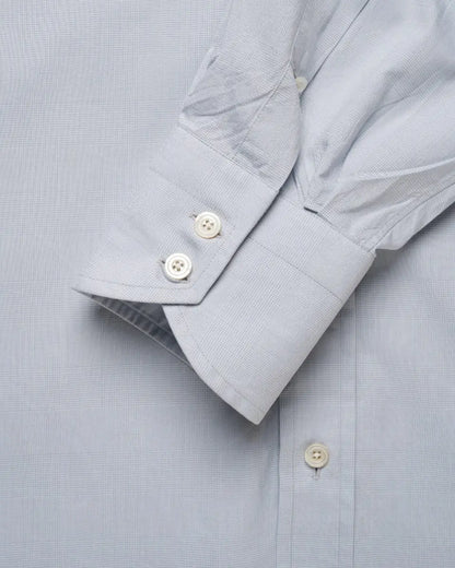 Tom Ford "Prince of Wales" Cutaway-collar poplin button-up shirt Tom Ford