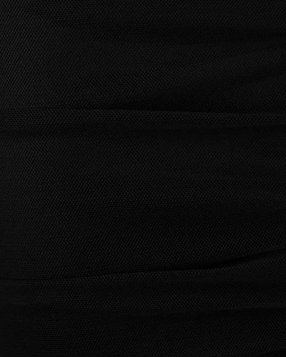 Tom Ford black tulle ruched pencil skirt Tom Ford