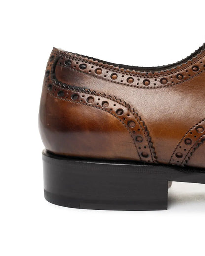 Tom Ford Edward Med Cap Wing brown leather derby Tom Ford