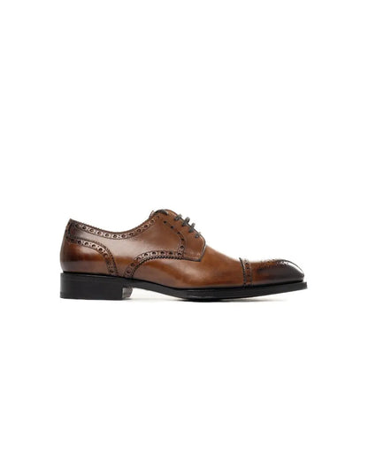 Tom Ford Edward Med Cap Wing brown leather derby Tom Ford
