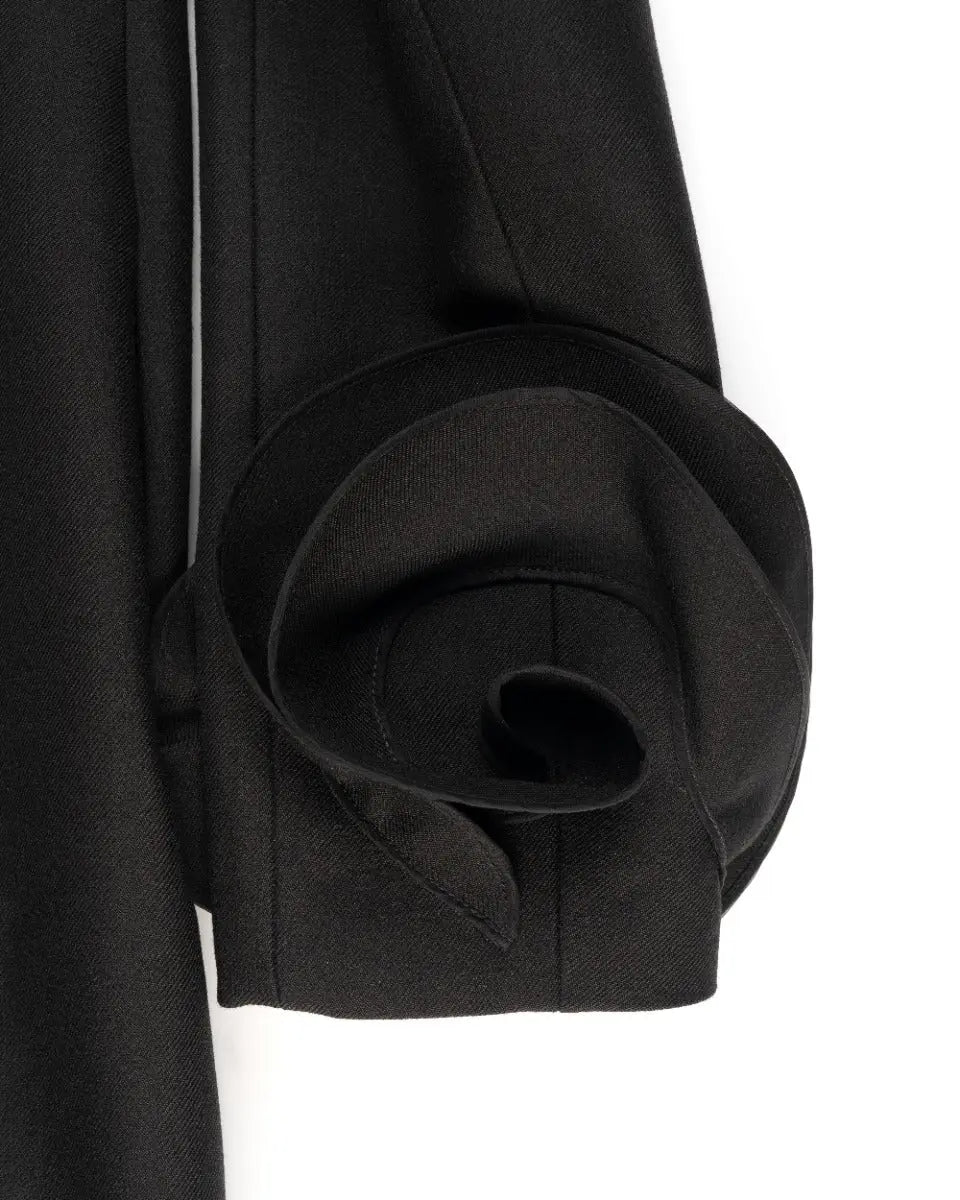 Valentino Garavani "Le Noir" floral ruffle-cuff mini dress