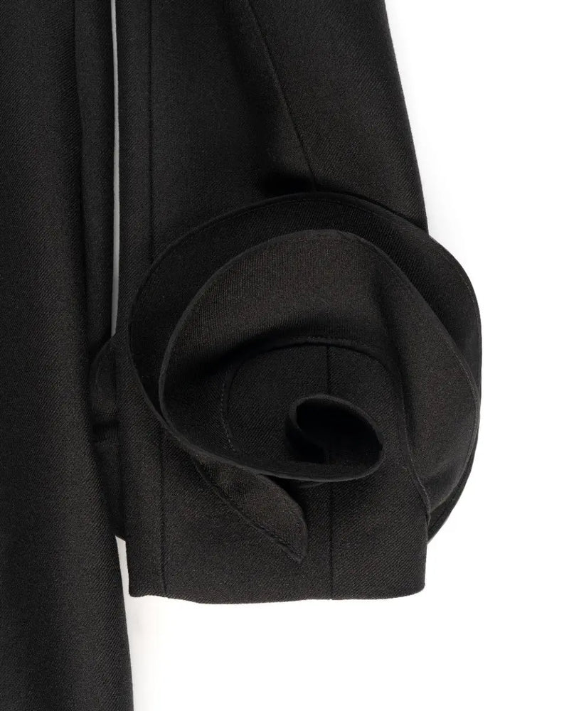 Valentino Garavani "Le Noir" floral ruffle-cuff mini dress thumbnail