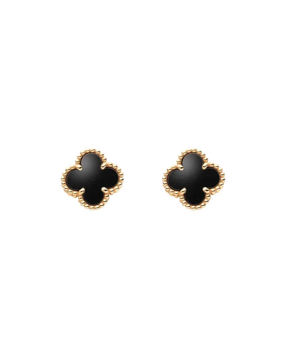 Van Cleef & Arpels Sweet Alhambra onyx earstuds