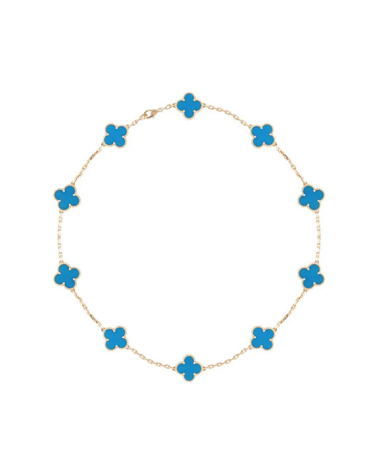 Van Cleef & Arpels Vintage Alhambra 10 motifs agate necklace Van Cleef & Arpels