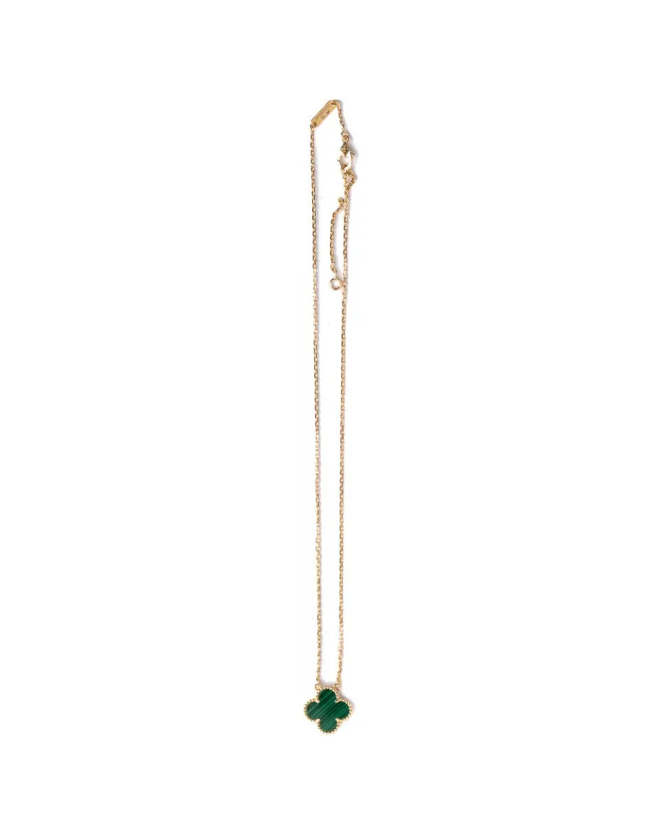 Van Cleef & Arpels Vintage Alhambra malachite pendant necklace