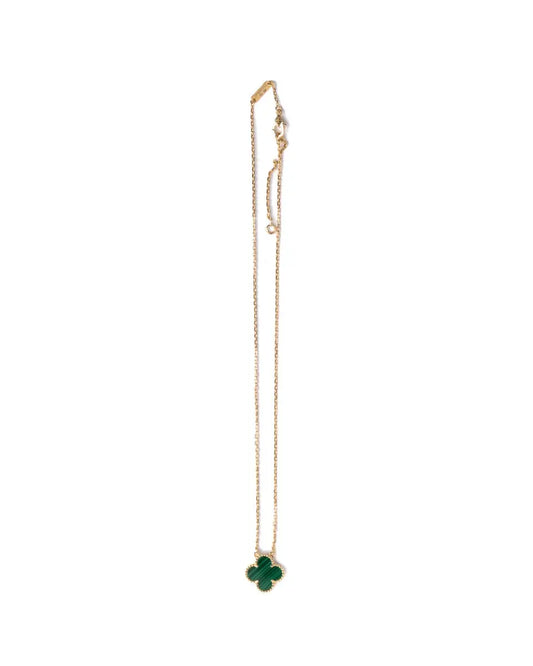 Van Cleef & Arpels Vintage Alhambra malachite pendant necklace Van Cleef & Arpels