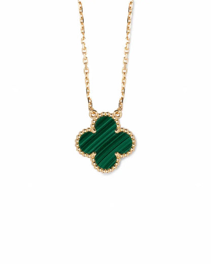 Van Cleef & Arpels Vintage Alhambra malachite pendant necklace Van Cleef & Arpels
