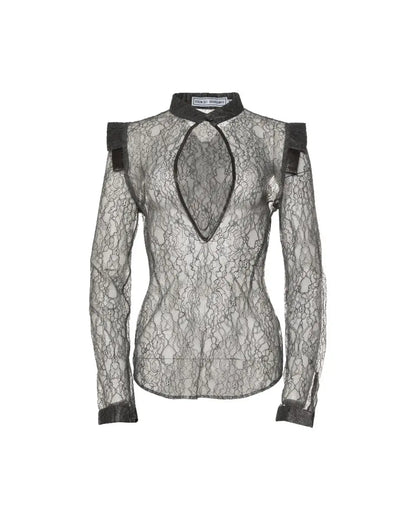 Veronique Branquinho sheer lace deep-neckline blouse Veronique Branquinho