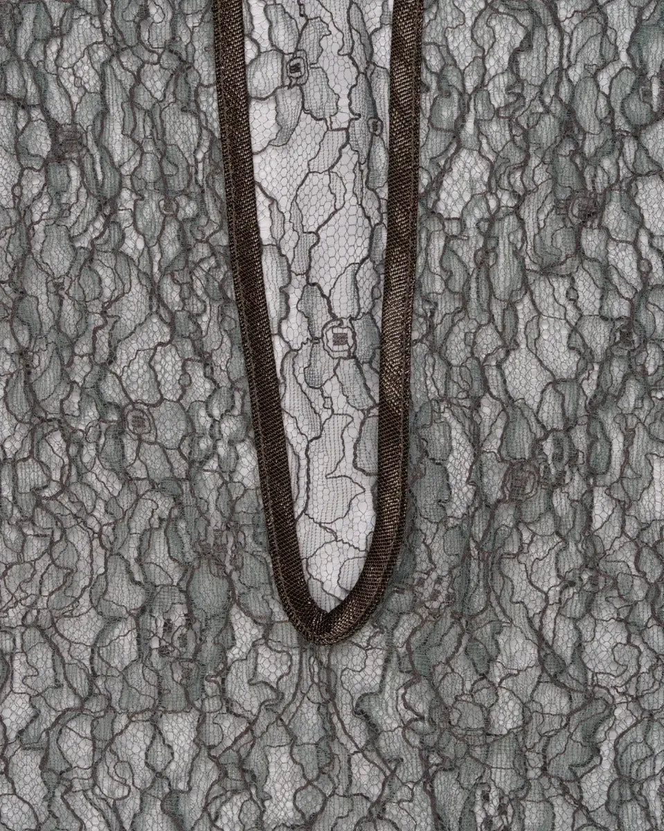 Veronique Branquinho sheer lace deep-neckline blouse