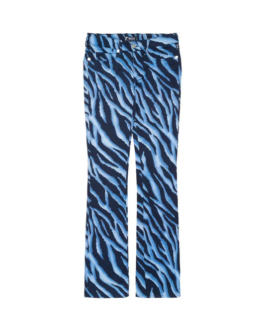 Versace Jeans Couture blue tiger stripes bootcut pants - 26 heathen.store.poland