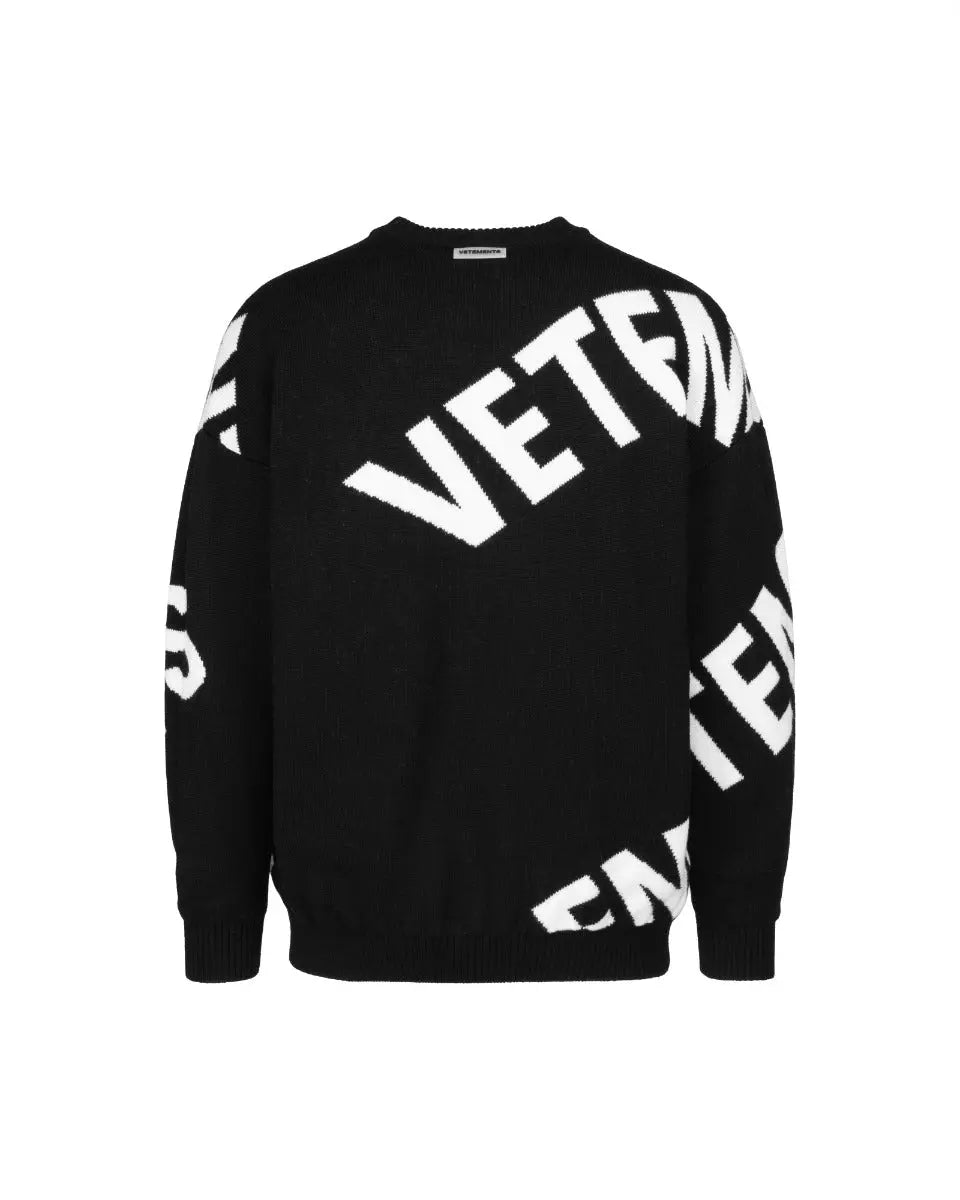 Vetements Intarsia logo knitted crewneck sweater