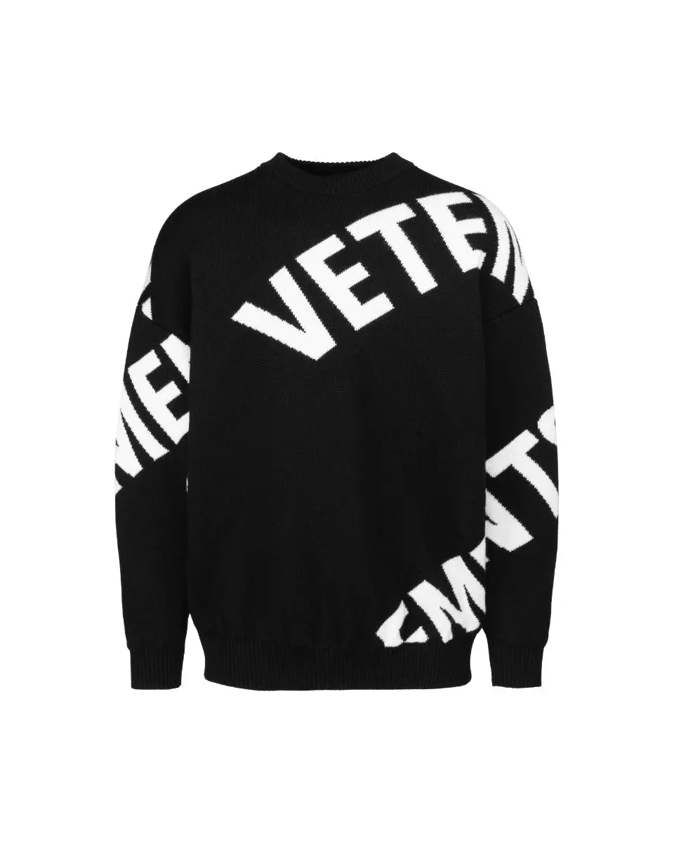 Vetements Intarsia logo knitted crewneck sweater Vetements