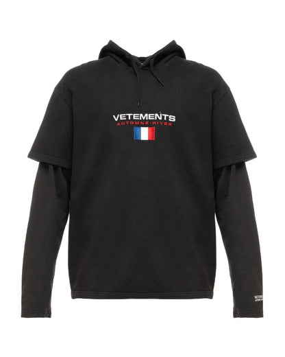 Vetements Flag double layered hoodie Vetements
