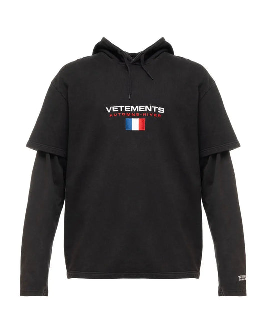 Vetements Flag double layered hoodie Vetements