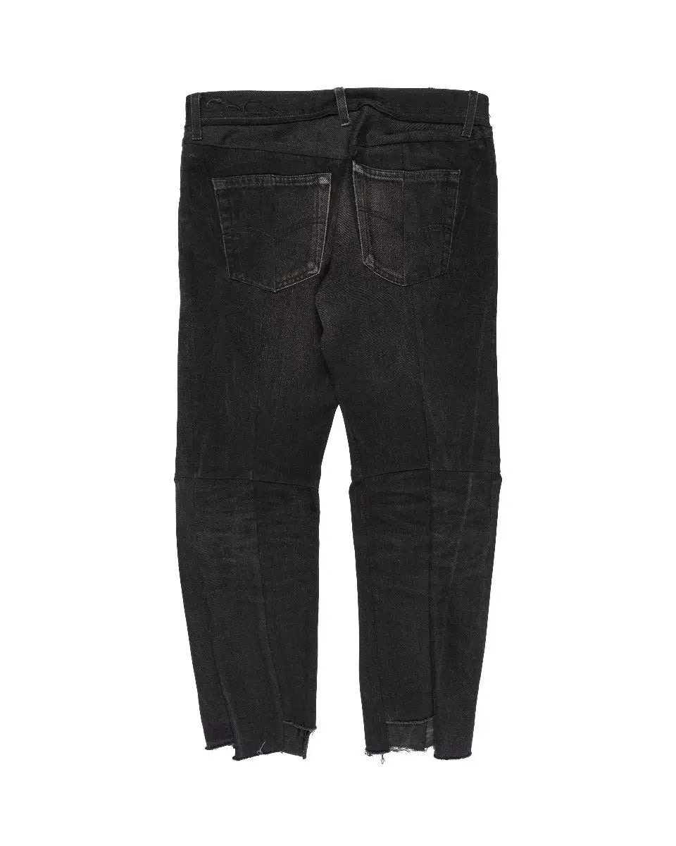 Vetements Levi's Strauss reconstructed black wash straight denim pants