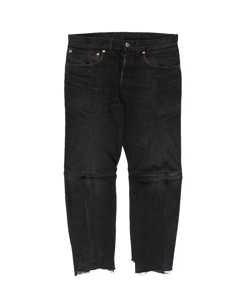 Vetements Levi's Strauss reconstructed black wash straight denim pants Vetements