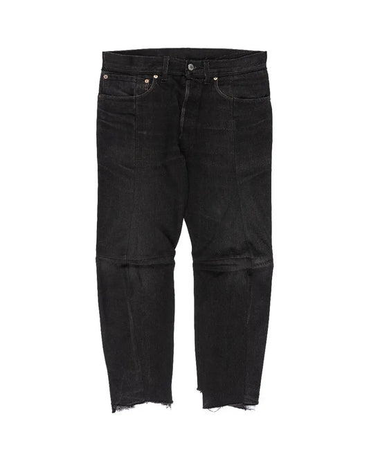 Vetements Levi's Strauss reconstructed black wash straight denim pants Vetements