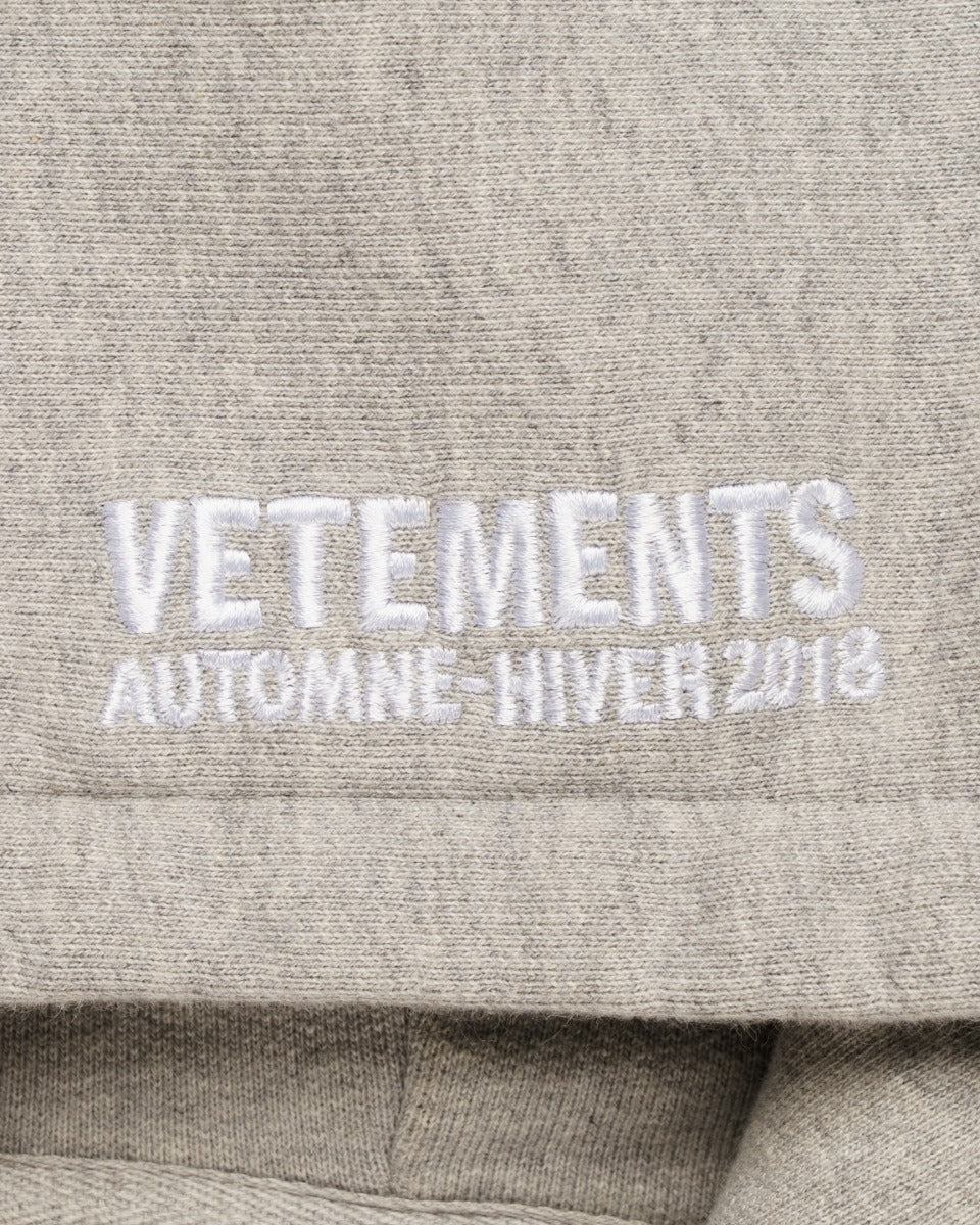 Vetements misplaced printed logo hoodie
