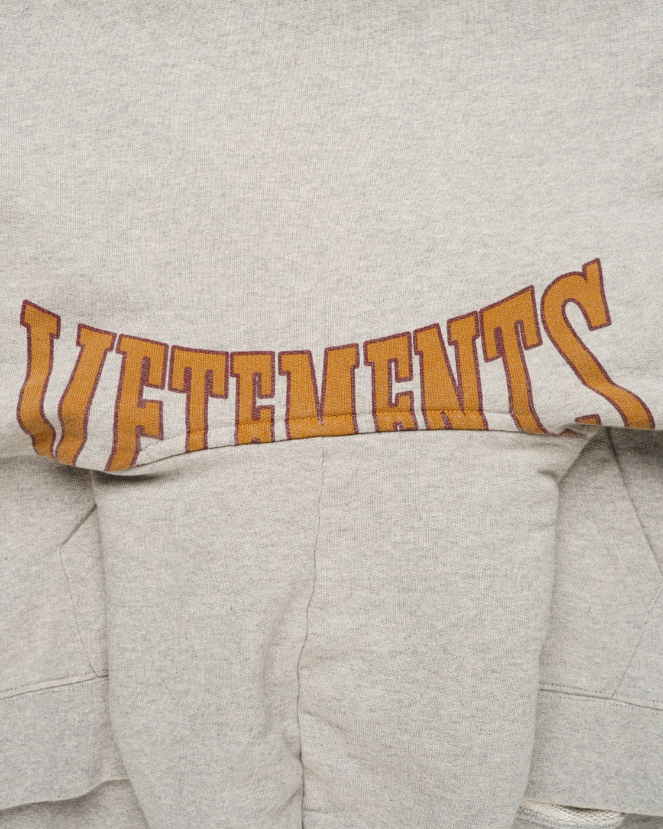 Vetements misplaced printed logo hoodie