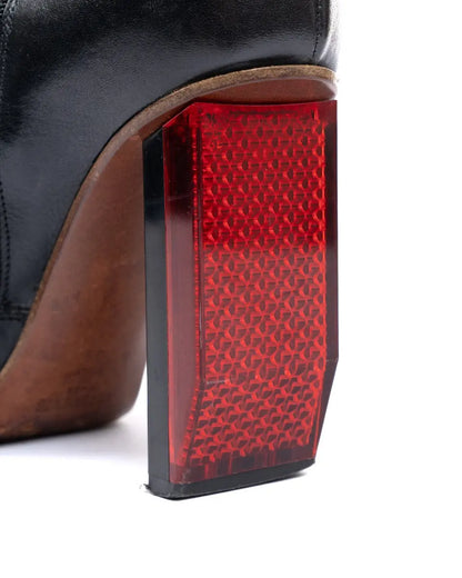 Vetements Reflector leather ankle black boots Vetements