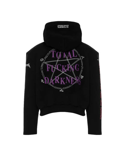 Vetements Total Fucking Darkness padded-shoulders hoodie Vetements