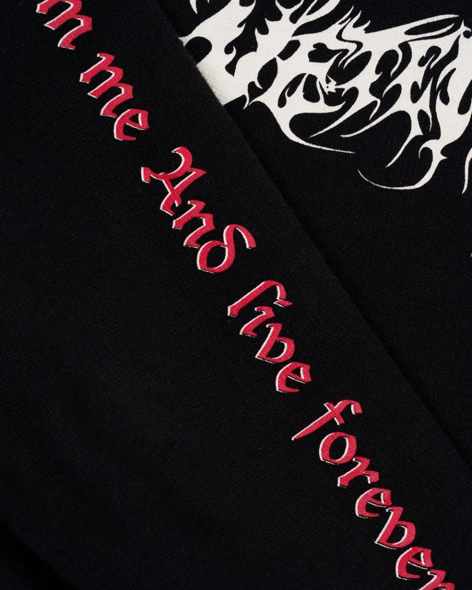 Vetements Total Fucking Darkness padded-shoulders hoodie
