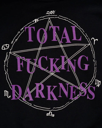 Vetements Total Fucking Darkness padded-shoulders hoodie Vetements