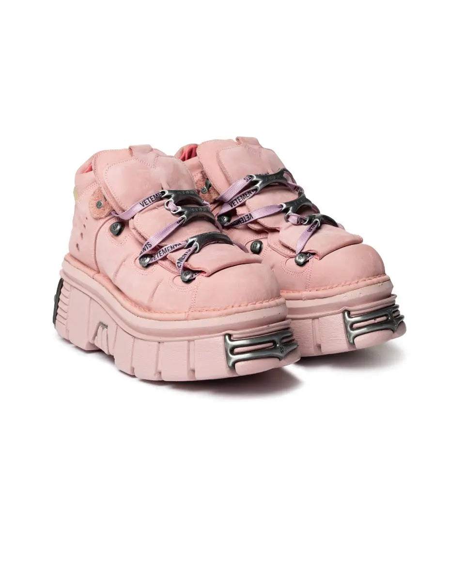Vetements x New Rock Nobuk Rosa platform pink boots