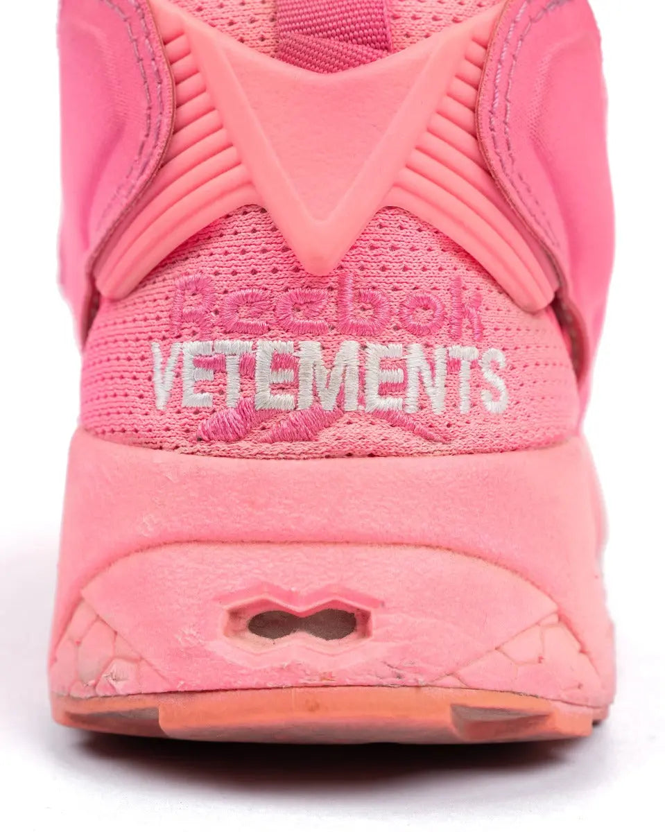 Vetements x Reebok Instapump fluorescent pink sneakers Vetements
