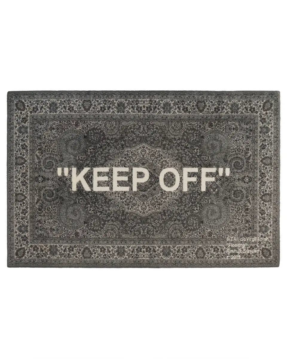 Virgil Abloh’s MARKERAD "KEEP OFF" Persian rug Off-White