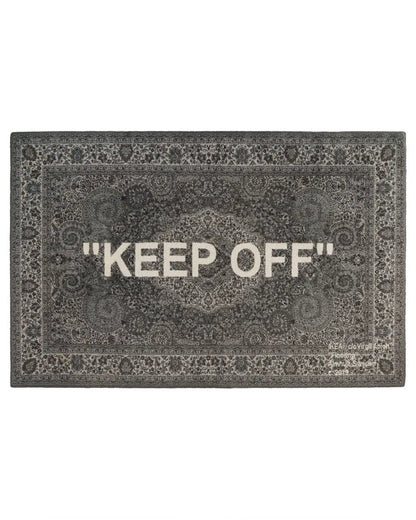 Virgil Abloh’s MARKERAD "KEEP OFF" Persian rug Off-White