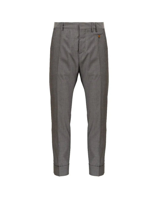 Vivienne Westwood MAN grey drop-crotch laine tailor pants Vivienne Westwood