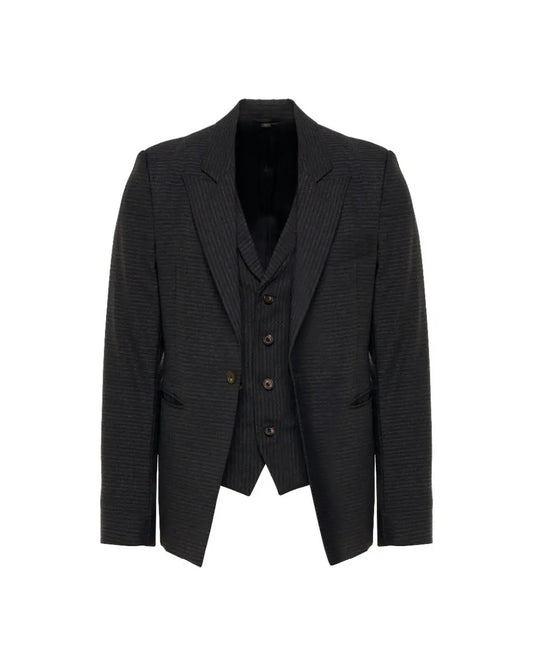Vivienne Westwood Man striped peak label 2-set blazer jacket Vivienne Westwood