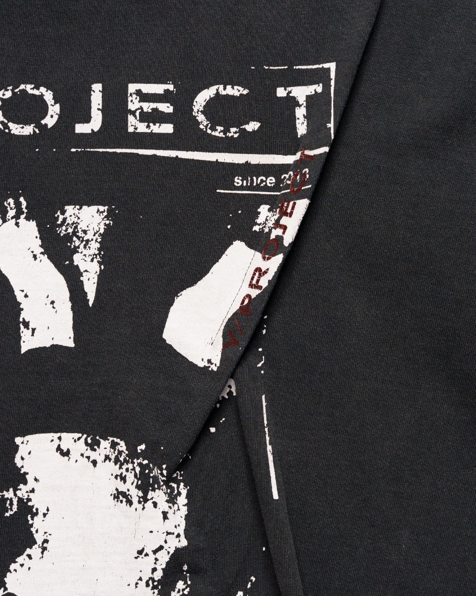 Y/Project Rock Band pinched logo grey t-shirt Y/Project