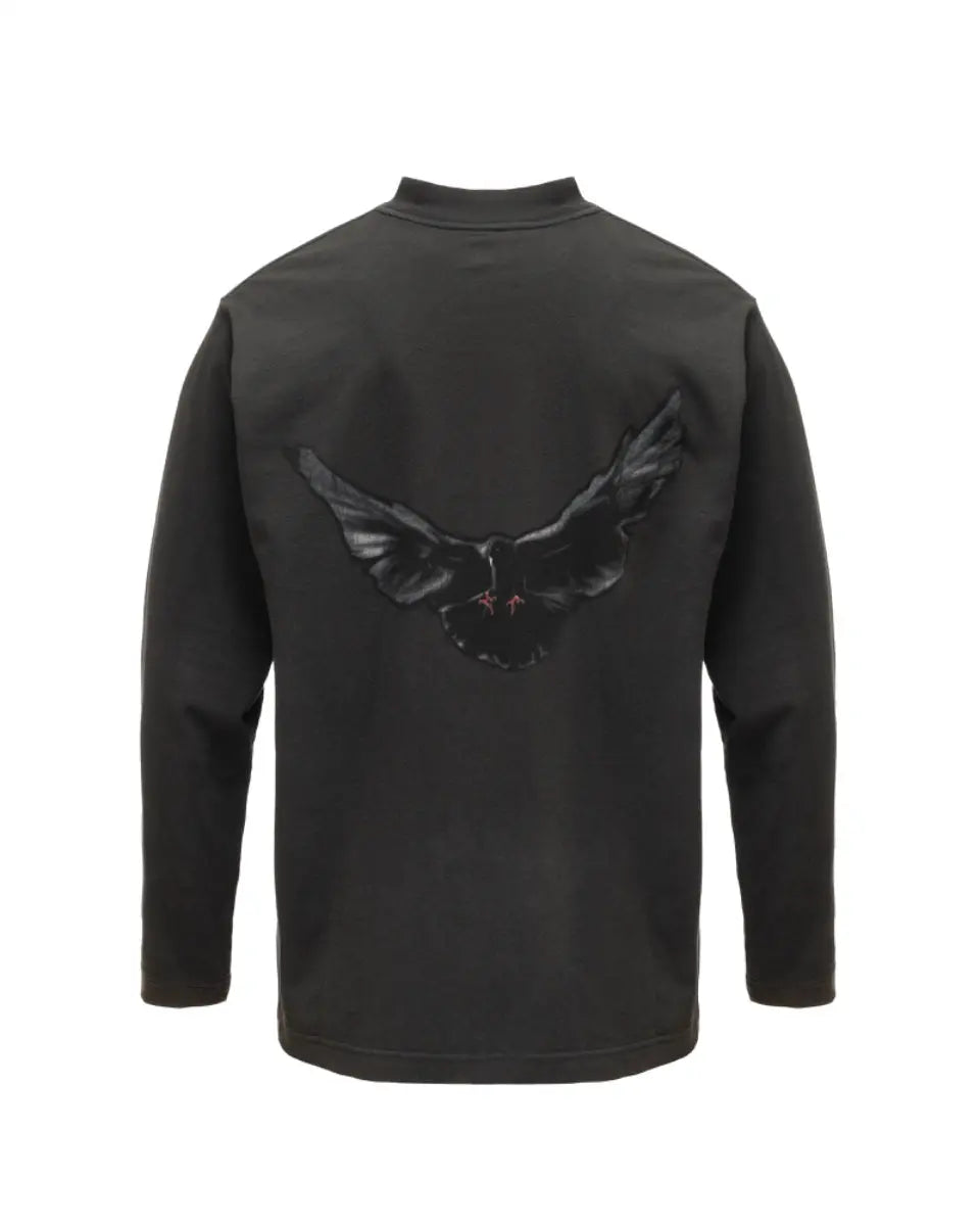Yeezy x GAP black dove oversize long sleeve t-shirt