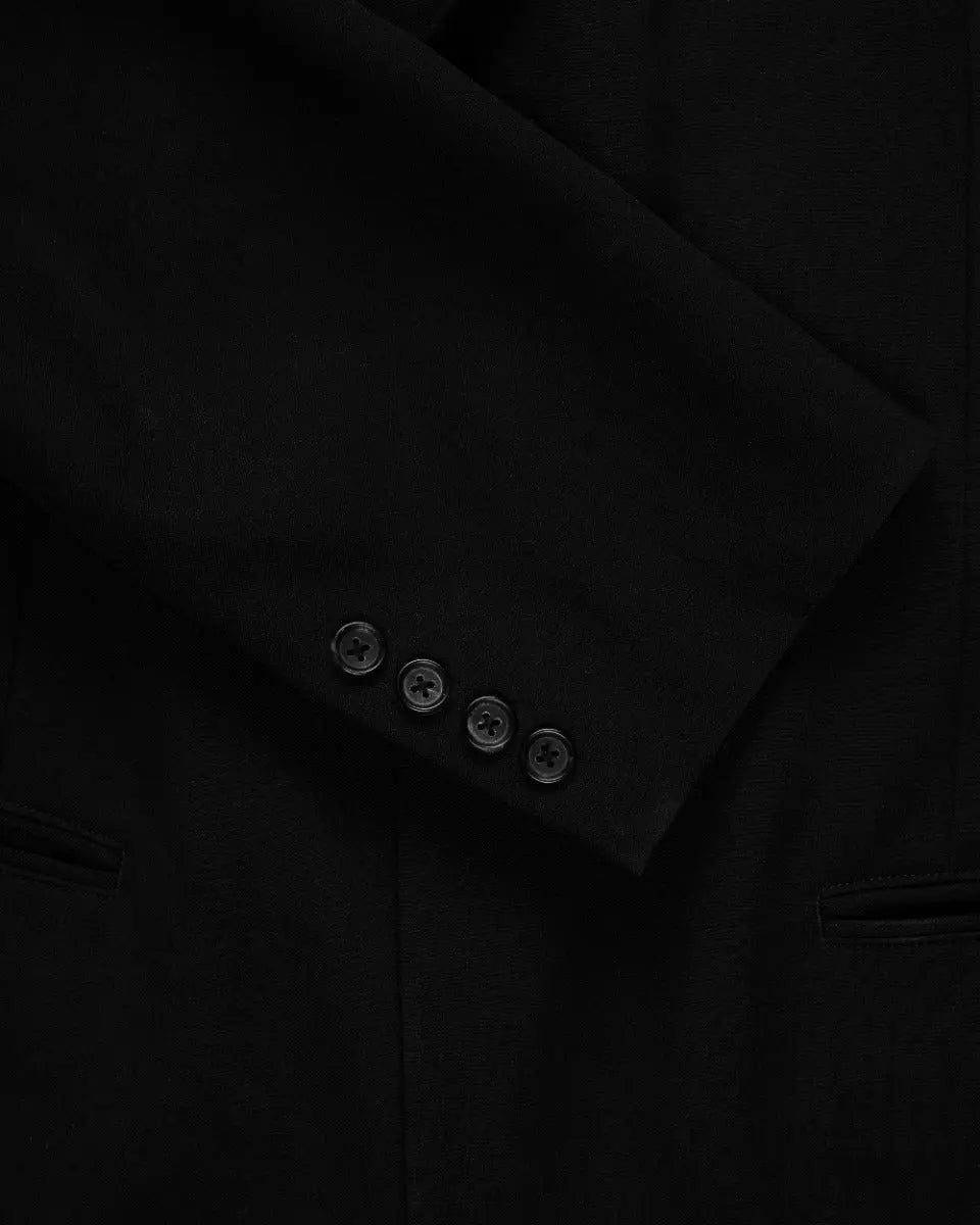 Yohji Yamamoto POUR HOMME dual fabric gabardine blazer jacket