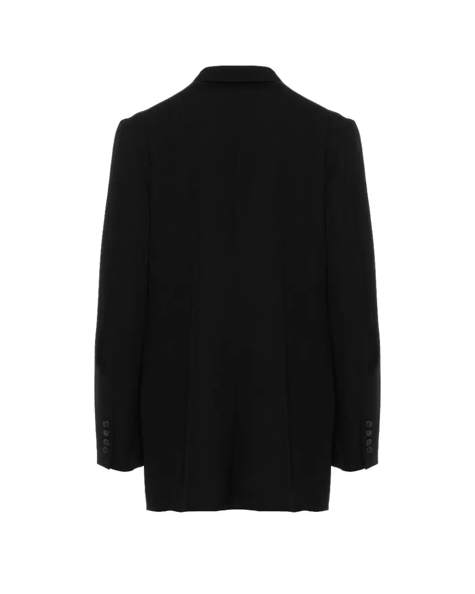 Yohji Yamamoto POUR HOMME dual fabric gabardine blazer jacket