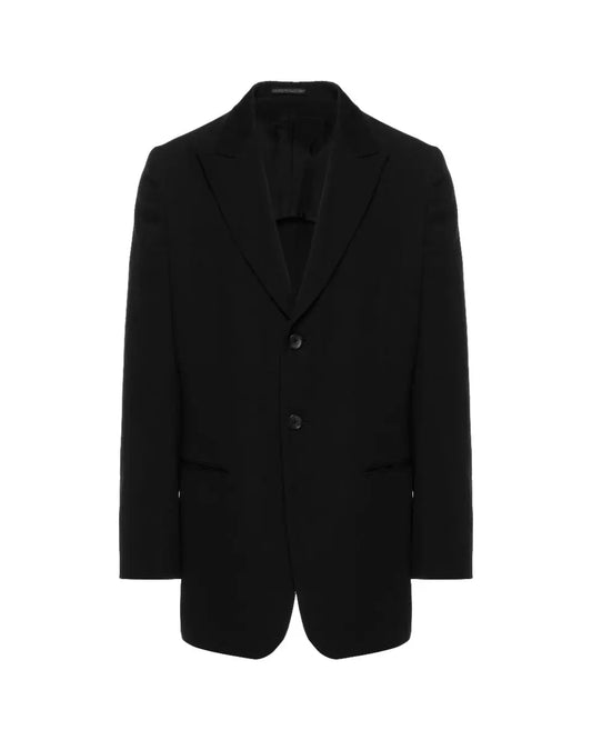 Yohji Yamamoto POUR HOMME dual fabric gabardine blazer jacket Yohji Yamamoto
