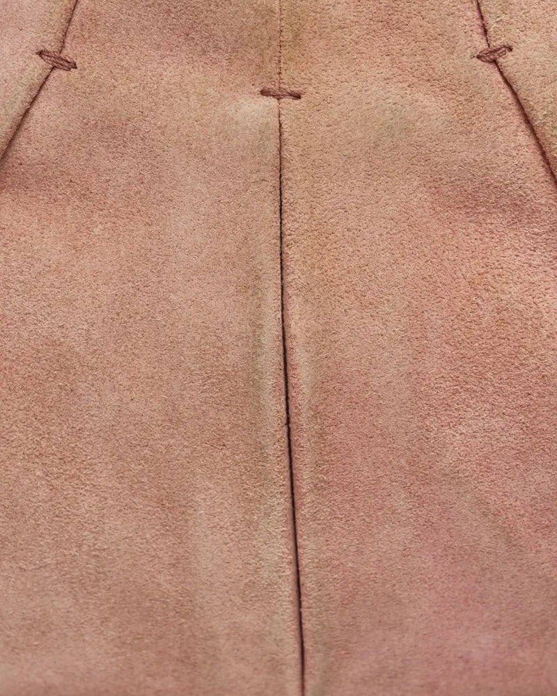 Yves Saint Laurent Rive Gauche Mombasa horn pink suede bag thumbnail