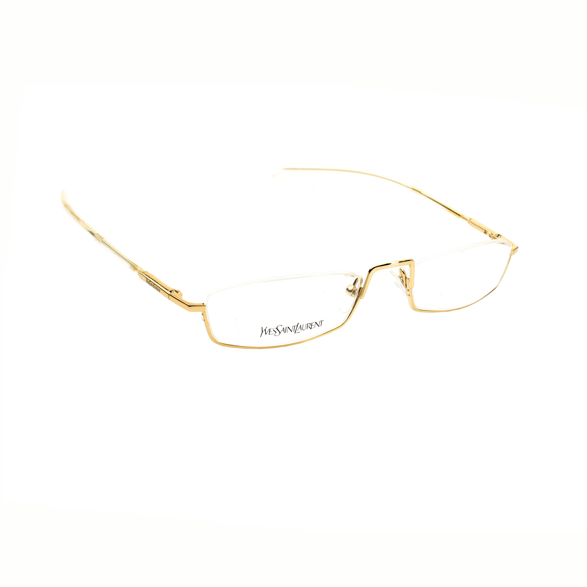 Yves Saint Laurent Gold Flat glasses Yves Saint Laurent