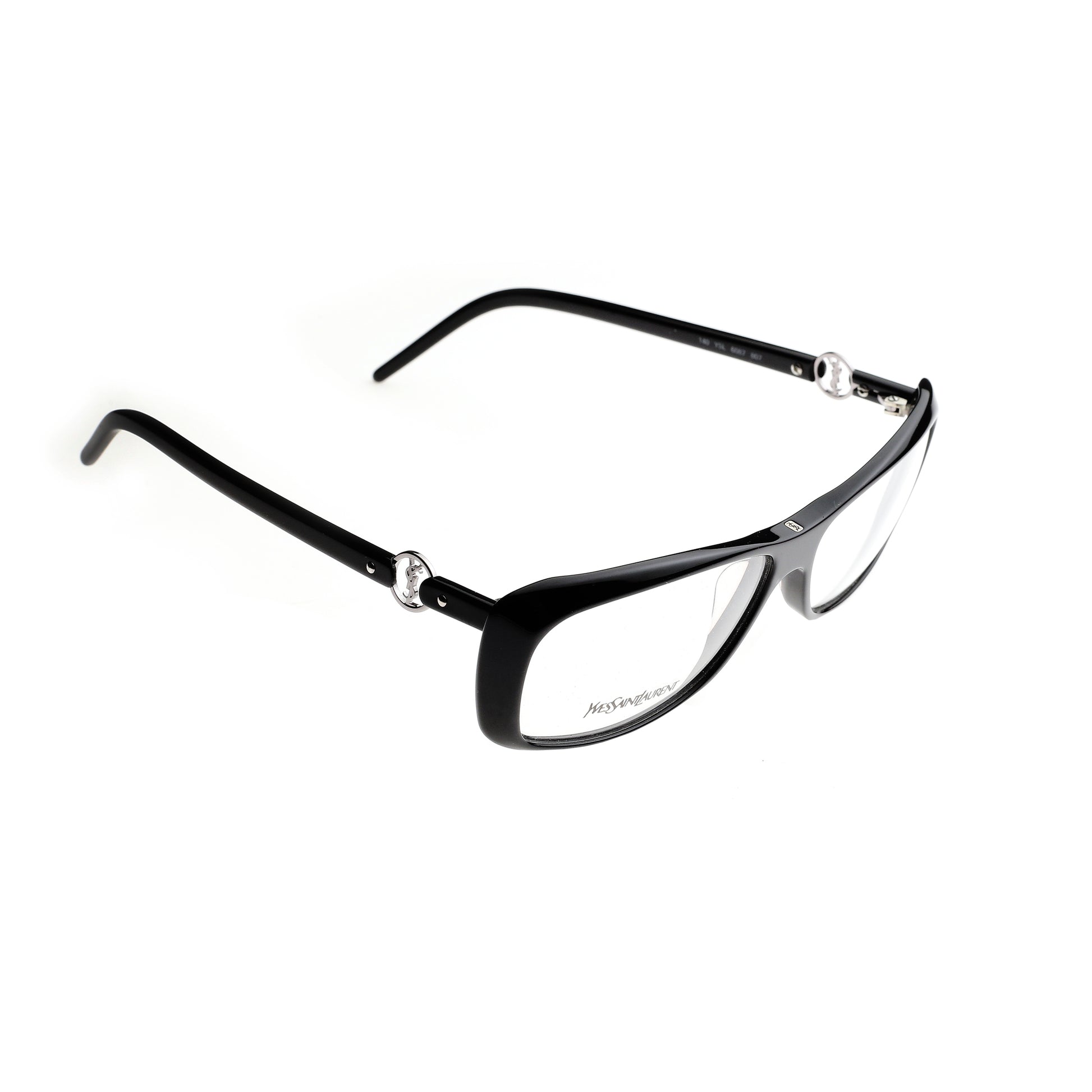 Yves Saint Laurent ’90s Black Signature Loop Glasses Yves Saint Laurent